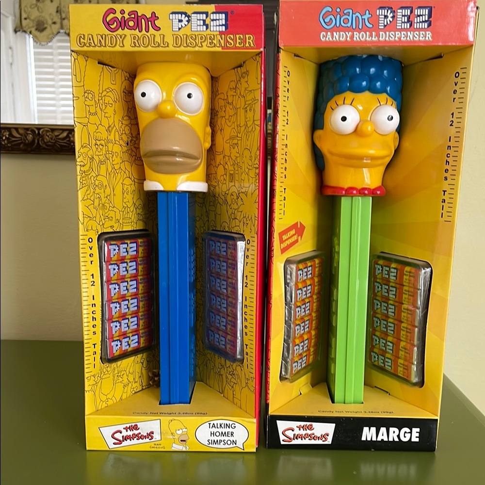 Giant Pez Candy Roll Dispensers - Homer and Marge